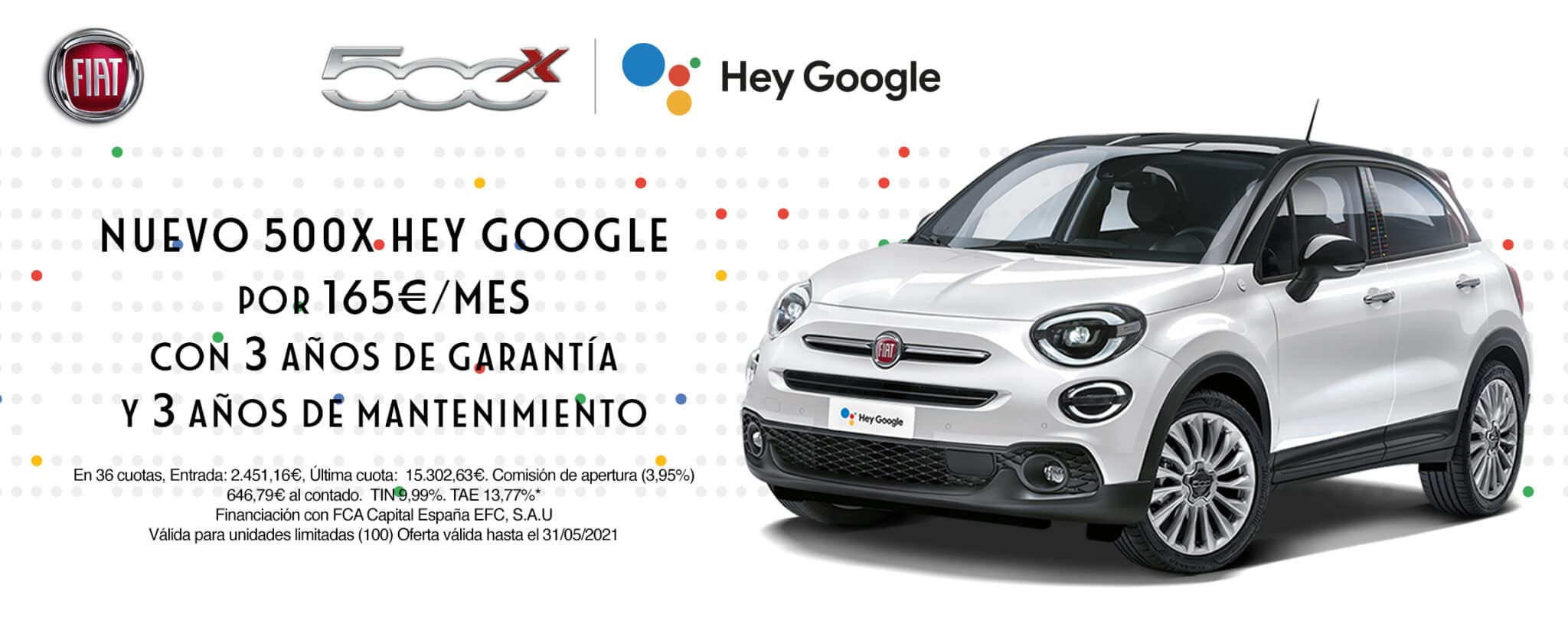 Gama Hey Google de Fiat 500 en Más Automóviles Gama Hey Google de Fiat 500 en Más Automóviles