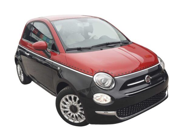 Fiat 500 híbrido GLP gasolina de km0, bicolor rojo/negro 1.2 69cv