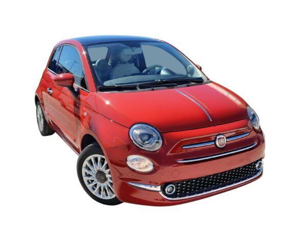 Fiat 500 híbrido GLP 1.2 69cv lounge en color rojo de km0