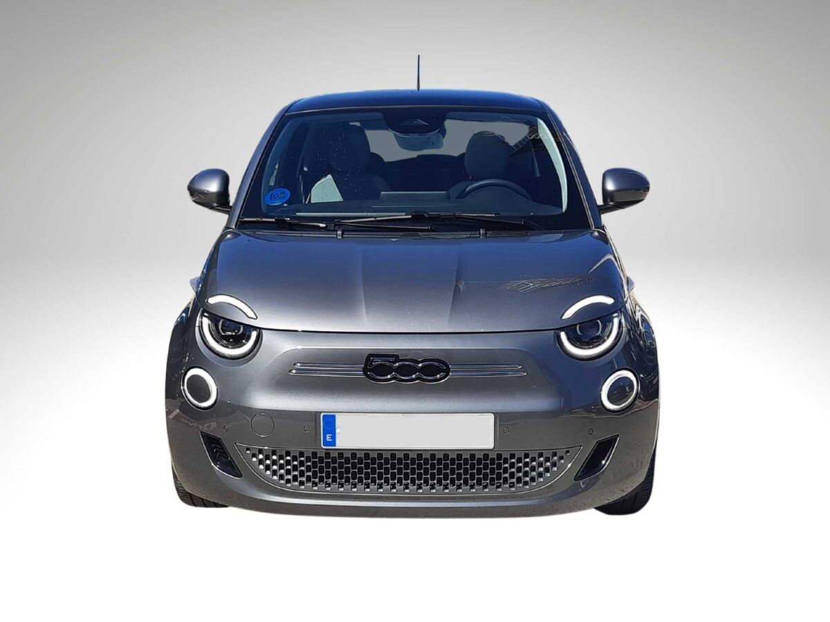 Fiat 500 eléctrico icon en color gris de km0