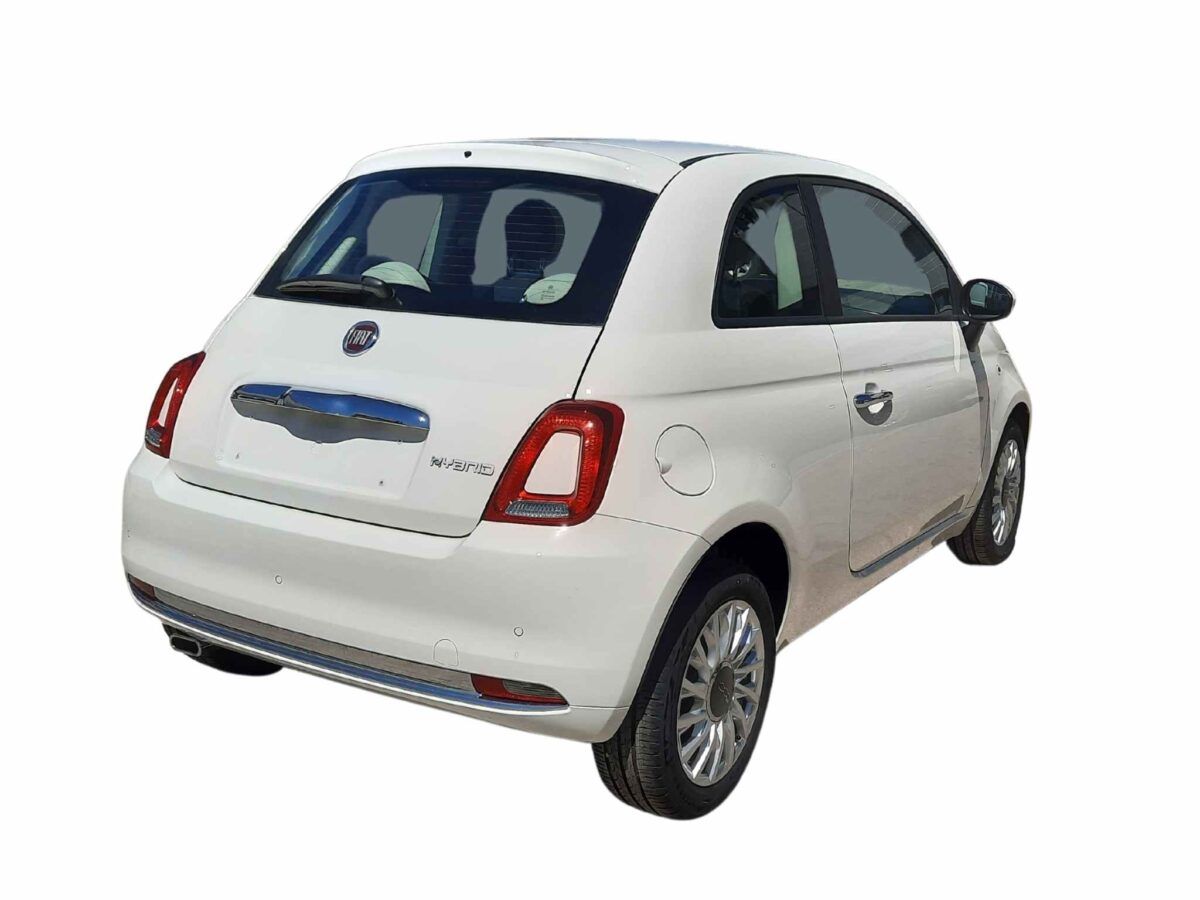 Coche km0 Fiat 500 1.0 70cv lounge híbrido, a estrenar en color blanco