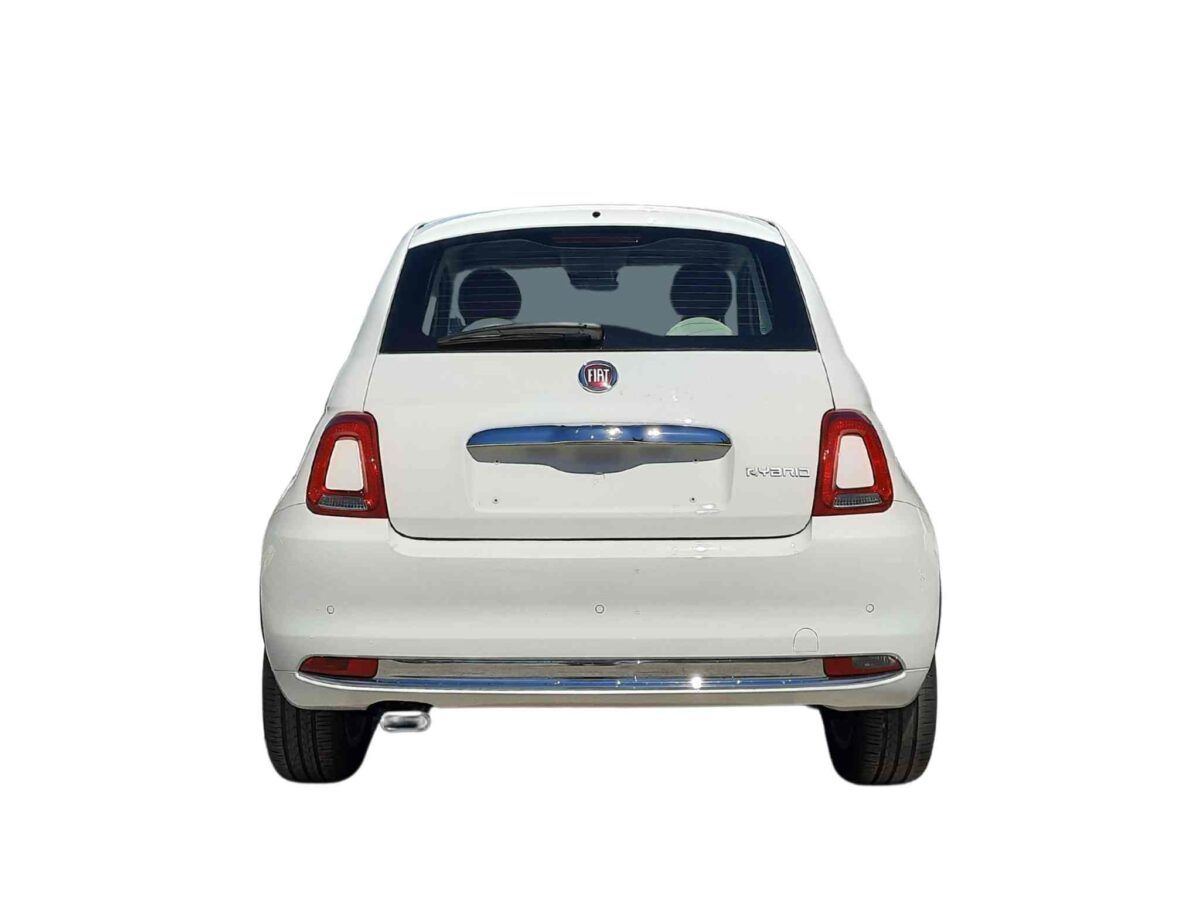 Coche km0 Fiat 500 1.0 70cv lounge híbrido, a estrenar en color blanco
